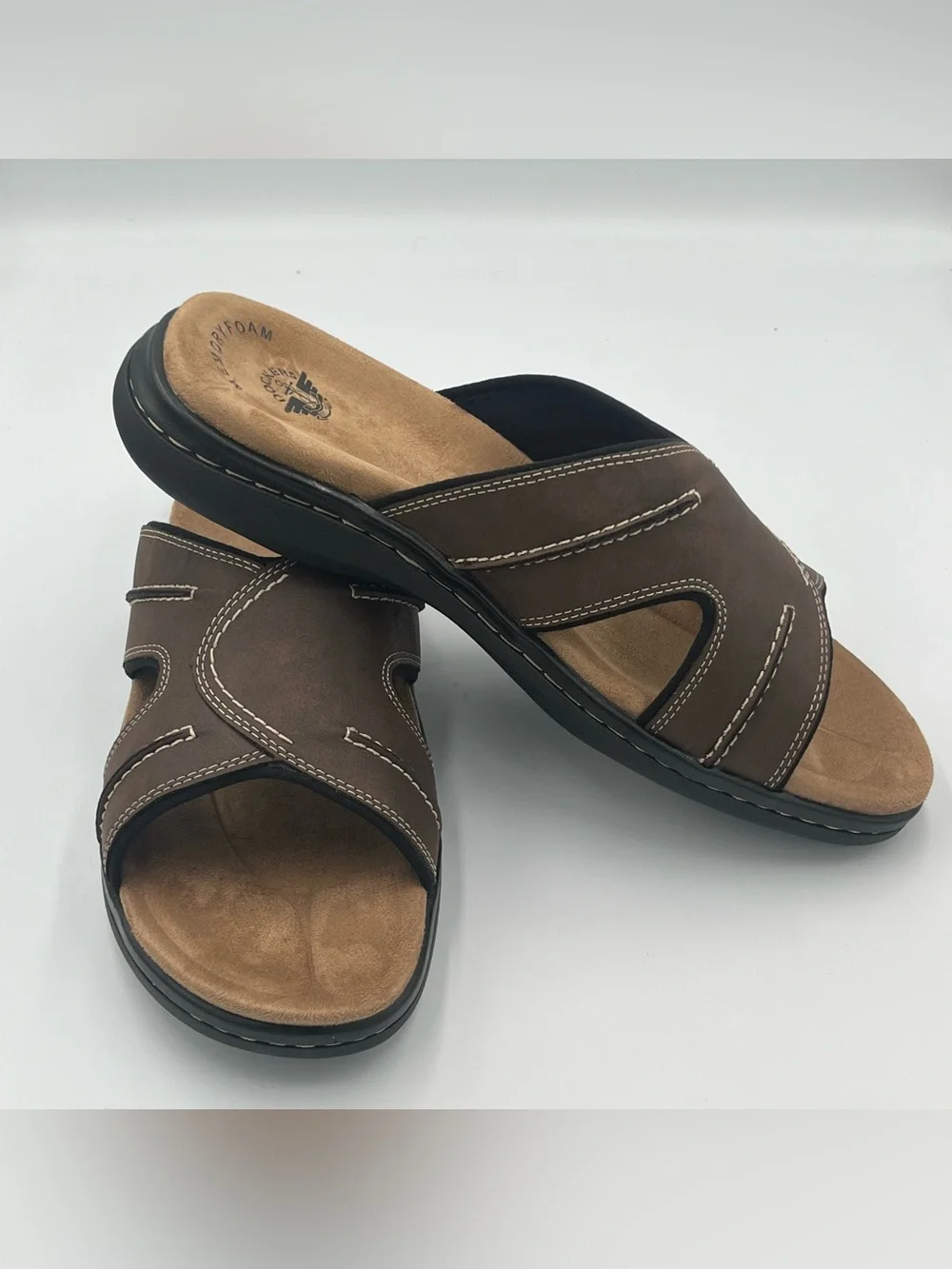 Dockers Sunland Slide Sandals Size Men’s 12W Rust (Dark Brown)